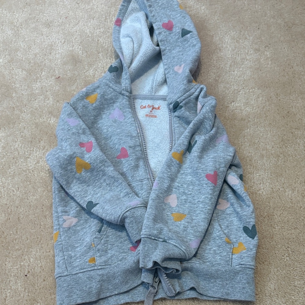Cat & Jack Multicolor Heart Kids Hoodie